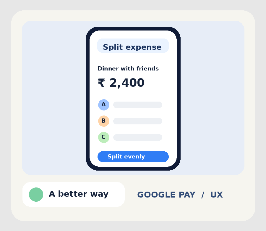 Google Pay Split Expense case study